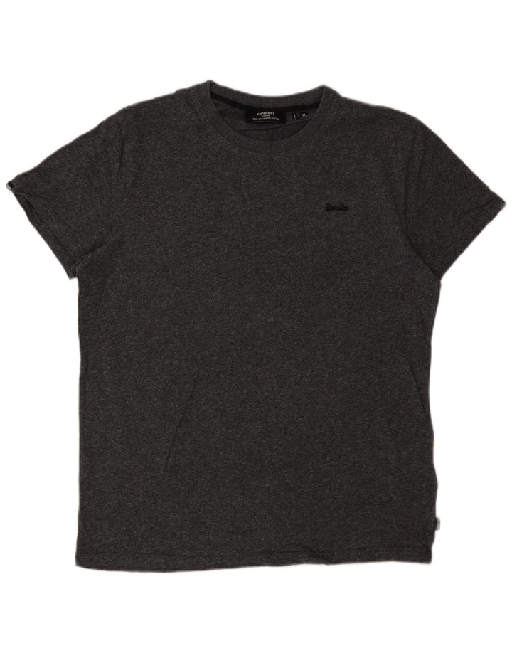 Мужская футболка Superdry Top из хлопка среднего серого цвета