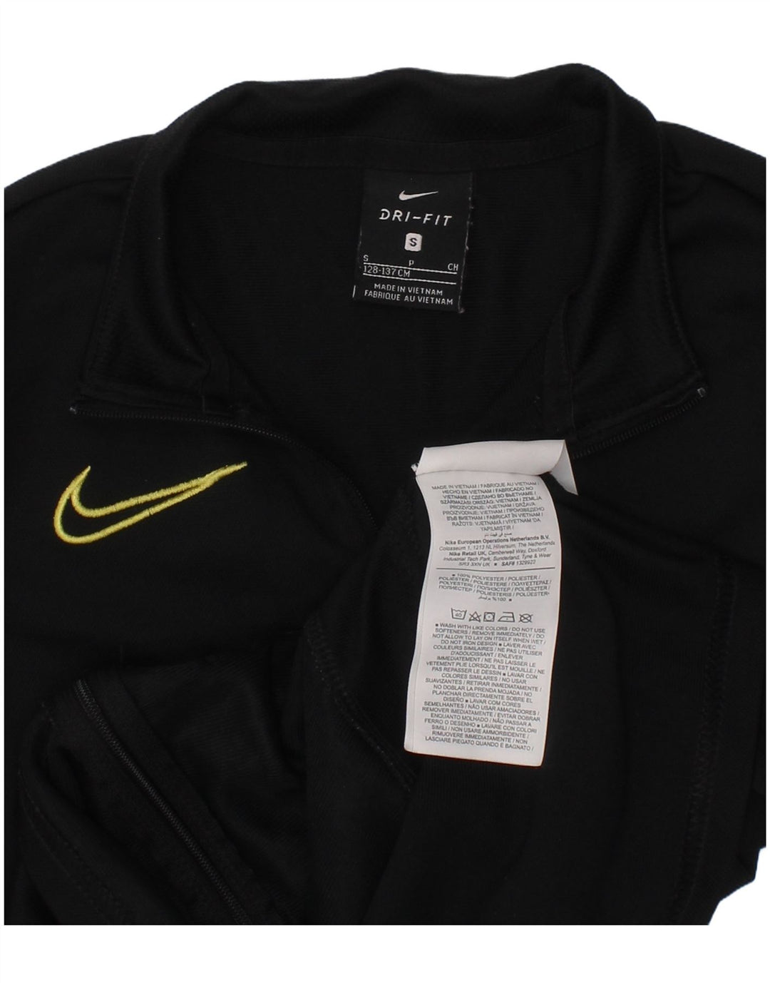 Спортивный костюм с графическим рисунком Nike для мальчиков 8–9 лет, маленький черный полиэстер