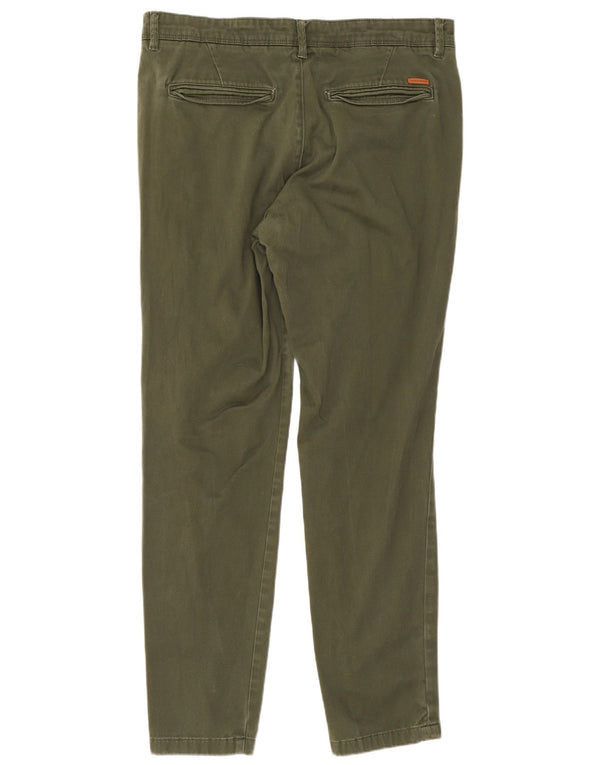 Мужские узкие брюки-чиносы Jack & Jones W32 L30, зеленый хлопок