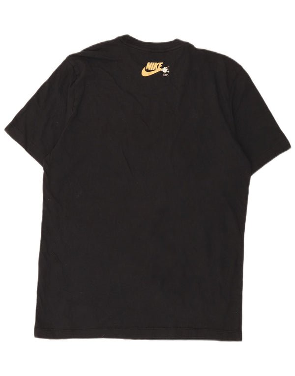 Мужская футболка с рисунком Nike, средний черный хлопок