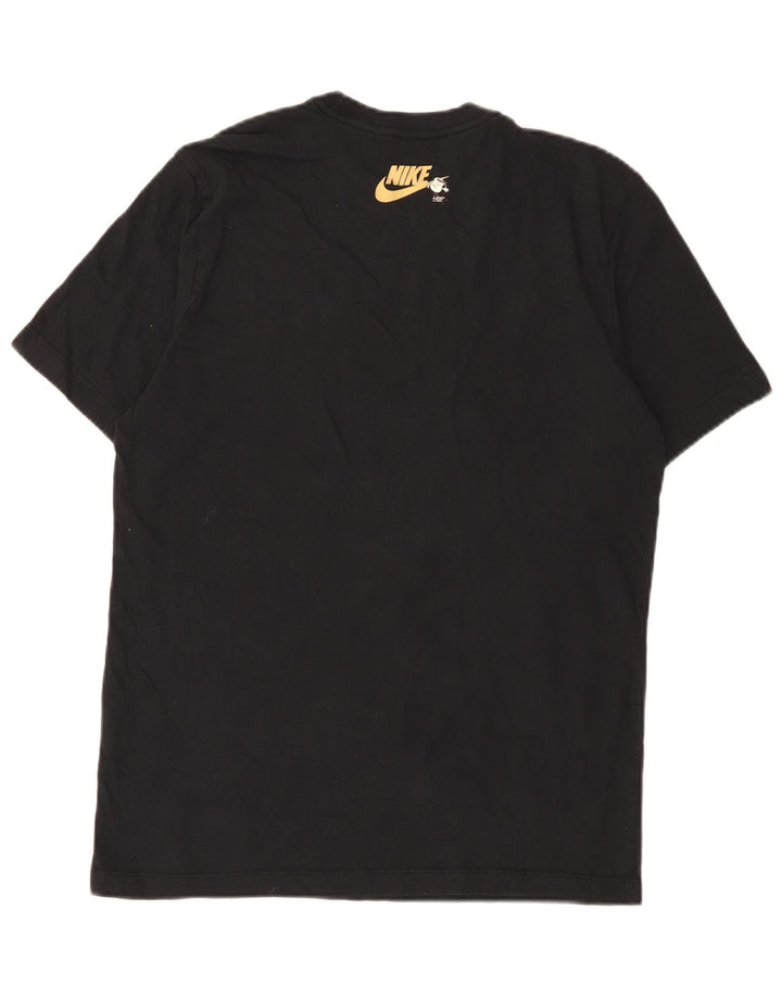 Мужская футболка с рисунком Nike, средний черный хлопок