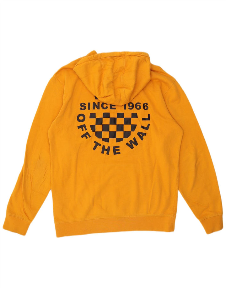 Мужской джемпер с капюшоном с рисунком Vans, хлопковый средний оранжевый