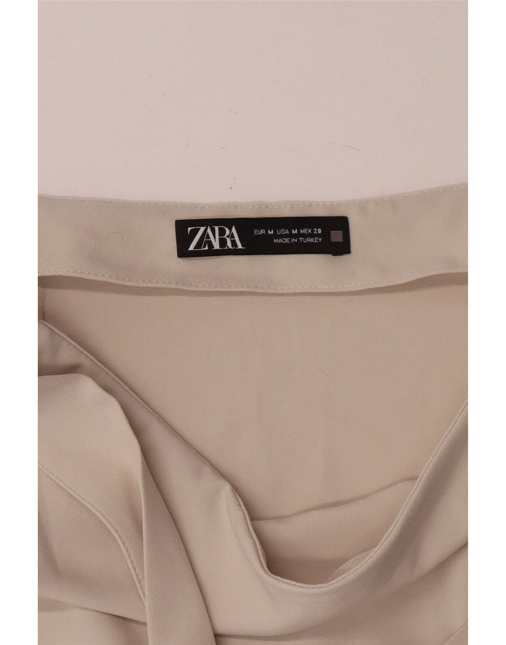Zara Женская мини-юбка-шорта среднего размера W28 Off White