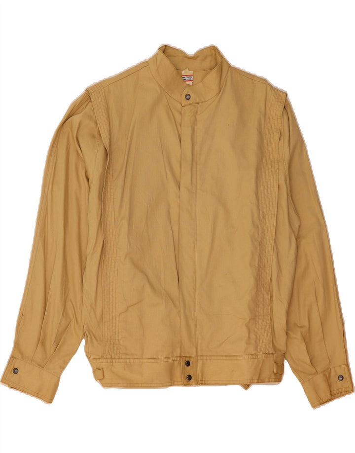 VINTAGE Mens Bomber Jacket IT 50 Large Beige Cotton Vintage Vintage and Second-Hand Vintage from Messina Hembry 