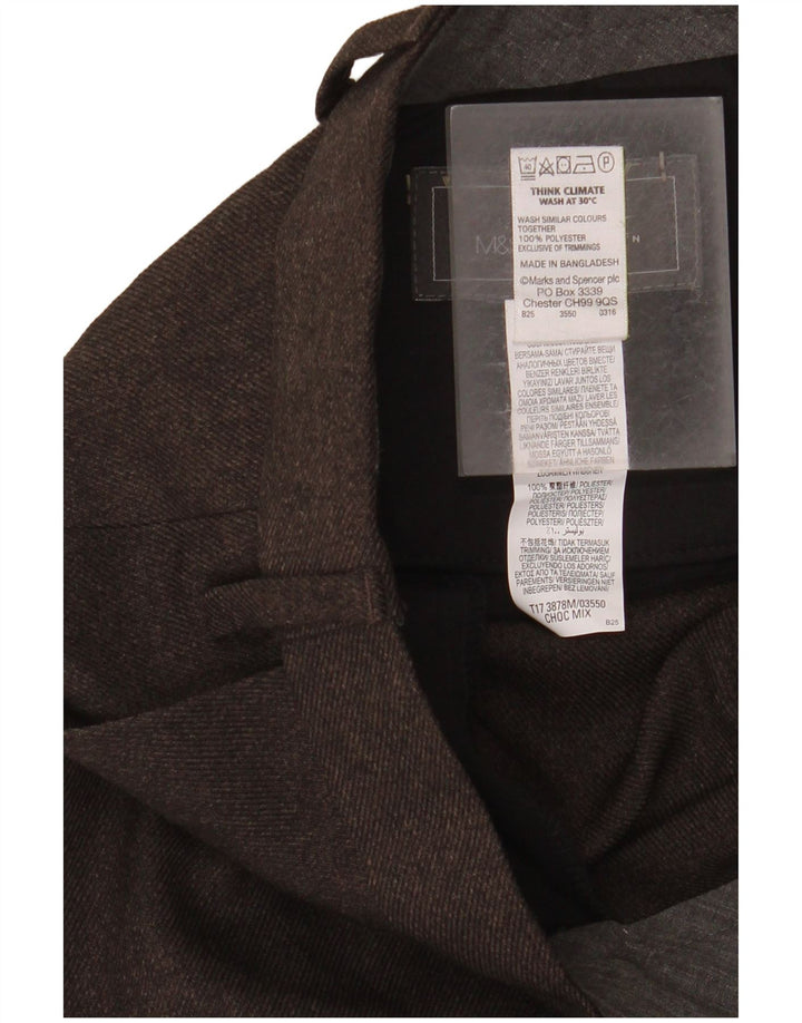 Мужские костюмные брюки классического кроя Marks & Spencer W44 L33 коричневые из полиэстера
