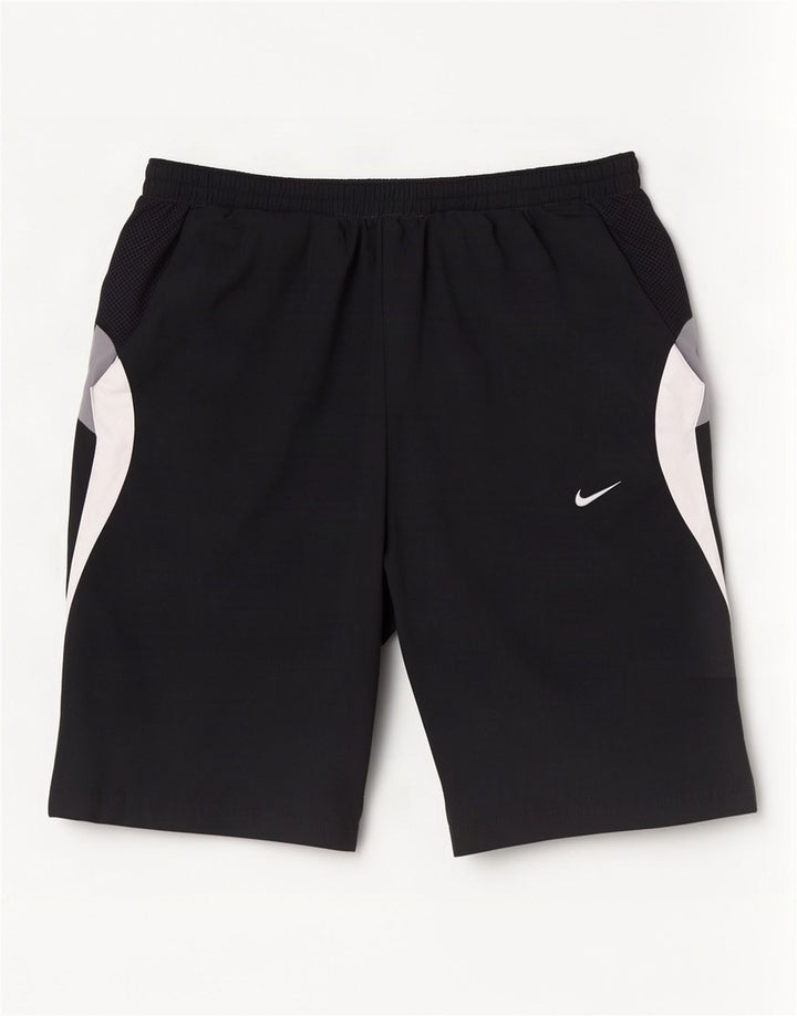 Мужские спортивные шорты Nike, маленькие черные, полиэстер с цветными блоками