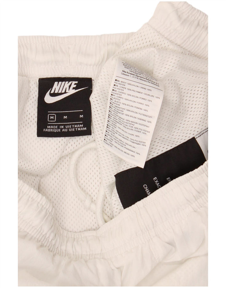 Мужские спортивные брюки Nike, джоггеры, средние белые, нейлоновые с цветными блоками