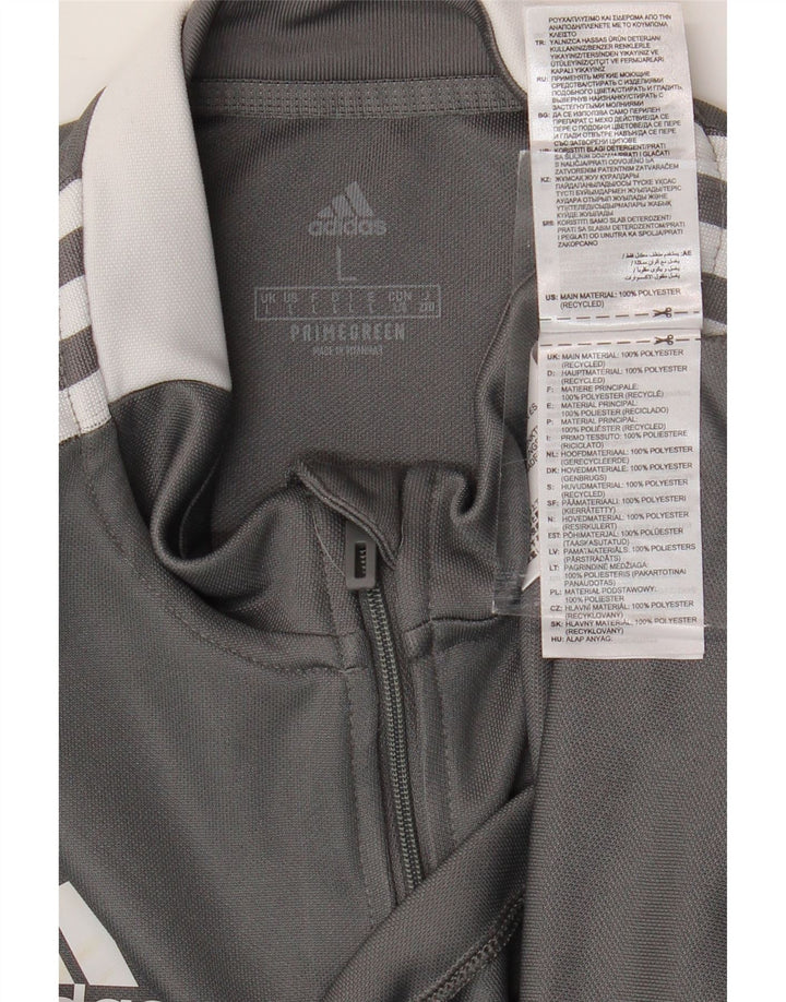 Мужской спортивный пуловер ADIDAS Aeroready с графическим принтом, большой серый
