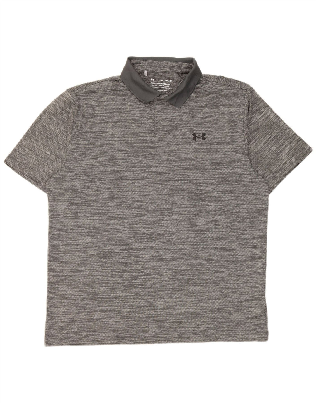 Мужская рубашка-поло Under Armour XL серого цвета с крапинками из полиэстера