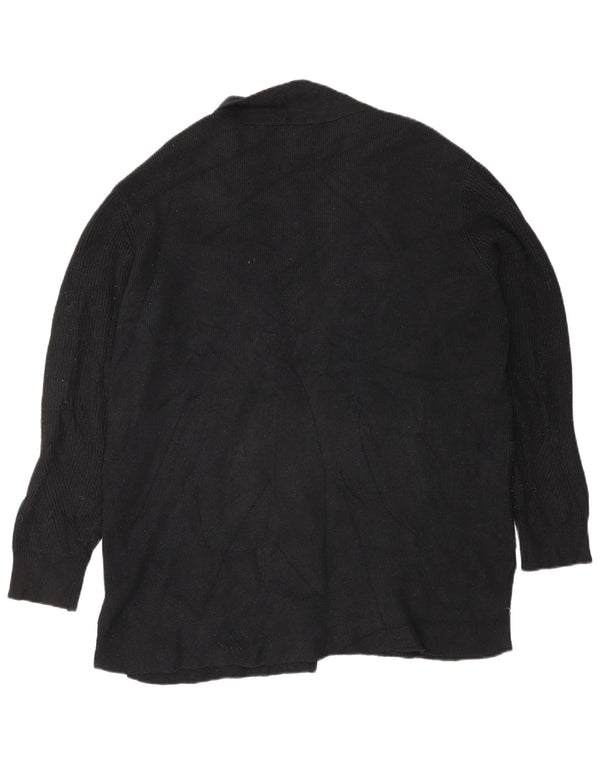 Marks & Spencer Womens Oversized Open Cardigan Sweater UK 18 XL Black