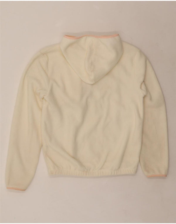 Женский флисовый джемпер оверсайз с капюшоном на молнии FILA UK 6 XS Off White