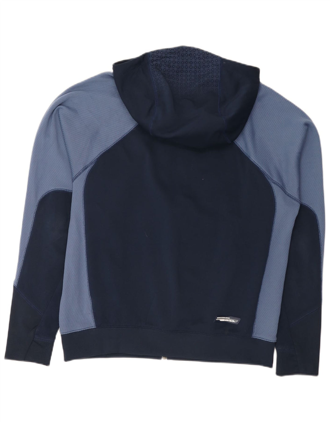 Мужская спортивная куртка с капюшоном и графикой Nike, средний темно-синий цветной блок