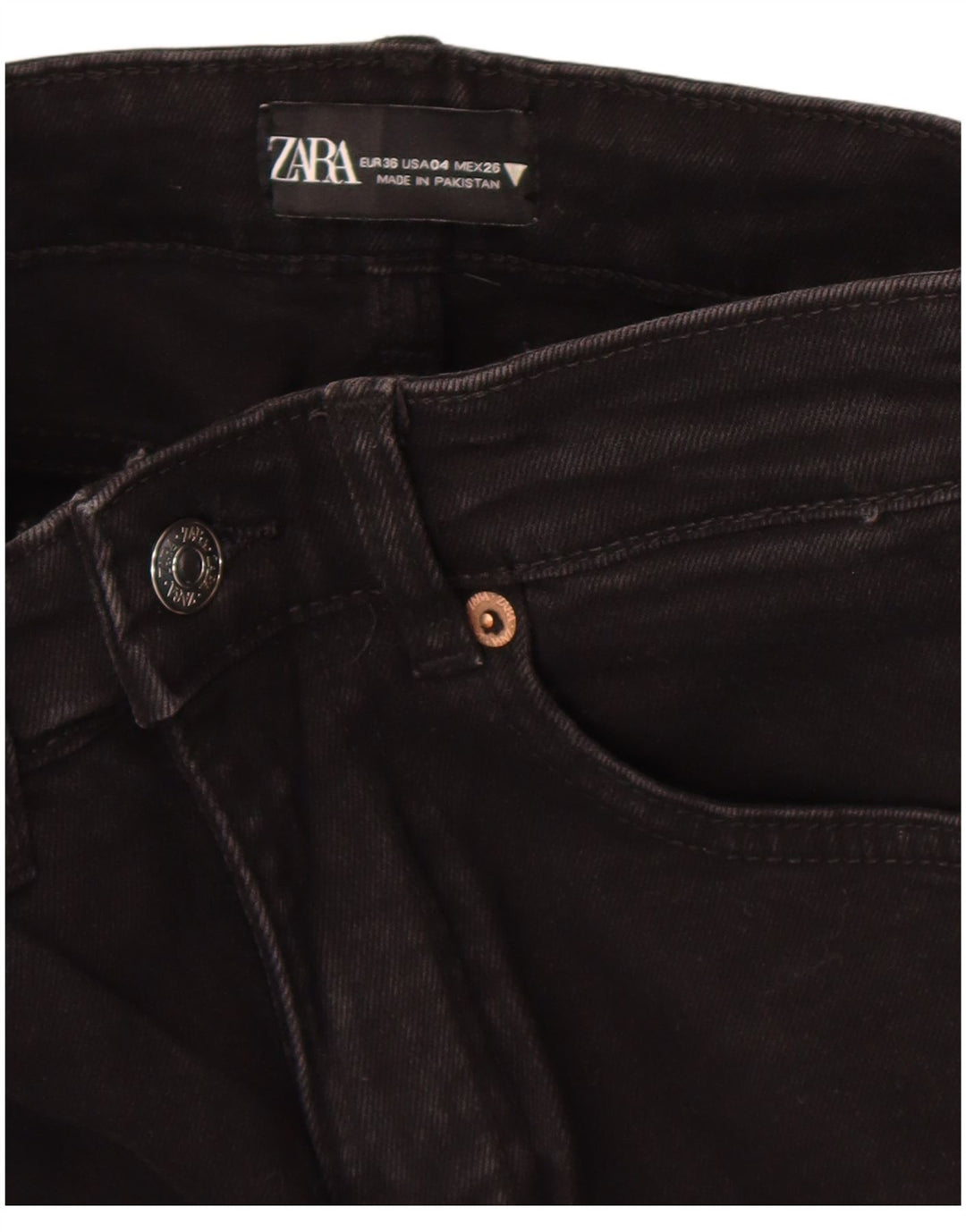 Женские джинсы Bootcut Zara EU 36 XS W26 L25 черные