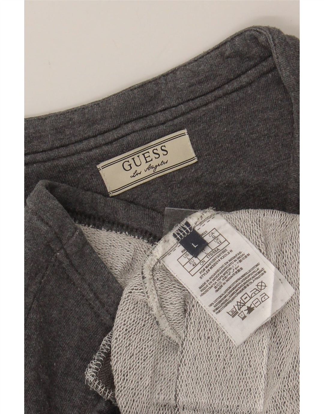 GUESS Womens Tracksuit Top Jacket UK 12 Medium Grey Cotton Vintage Guess and Second-Hand Guess from Messina Hembry 