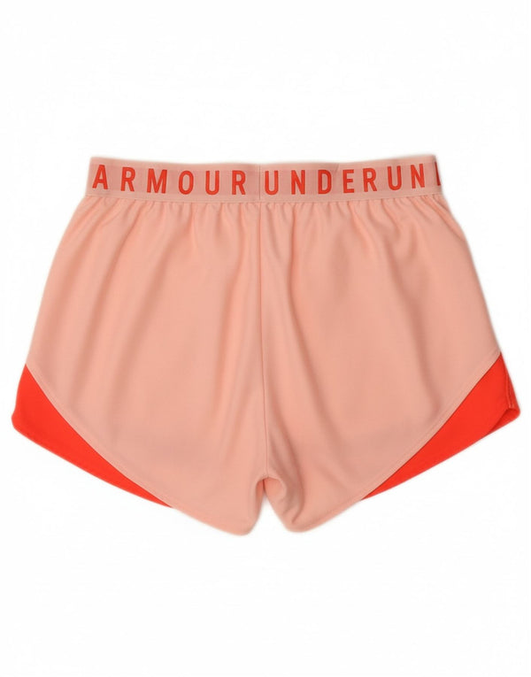 Женские спортивные шорты UNDER ARMOR Heat Gear UK 4 XS, розовые с цветными блоками