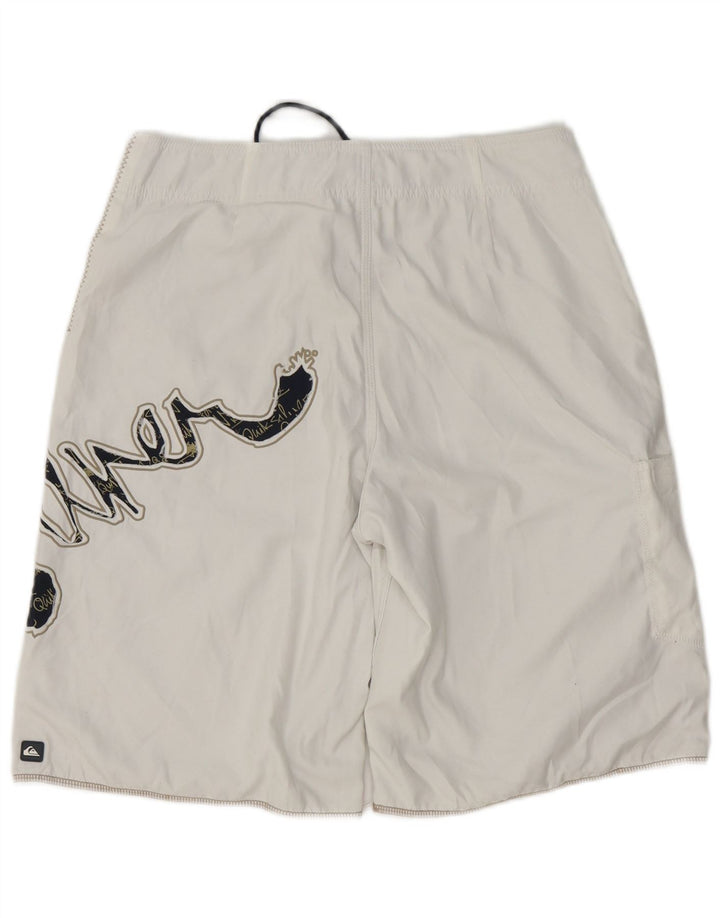 Мужские шорты для плавания Quiksilver с рисунком, средний белый полиэстер