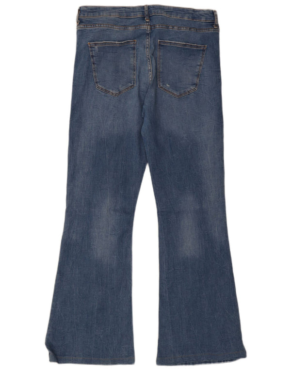 Женские расклешенные джинсы Zara EU 44 XL W34 L31, синий хлопок