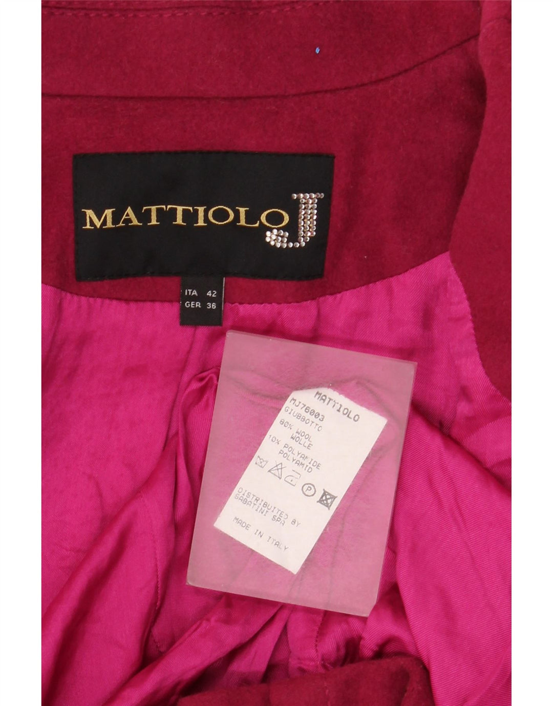 Женский двубортный пиджак Gai Mattiolo IT 42, средний розовый из шерсти