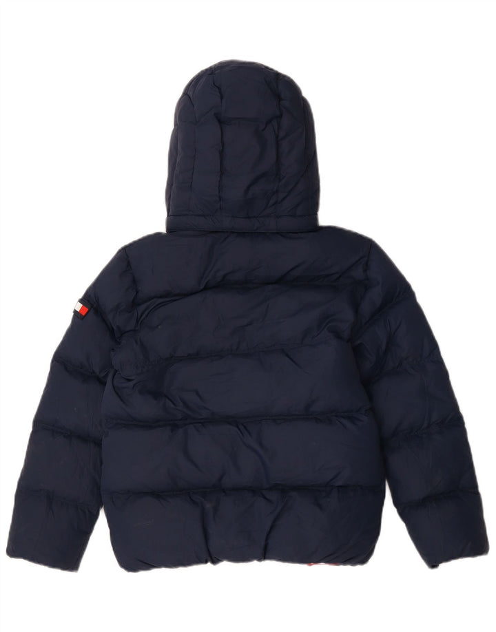 Tommy Hilfiger Утепленная куртка с капюшоном для мальчиков 9–10 лет Темно-синий полиэстер