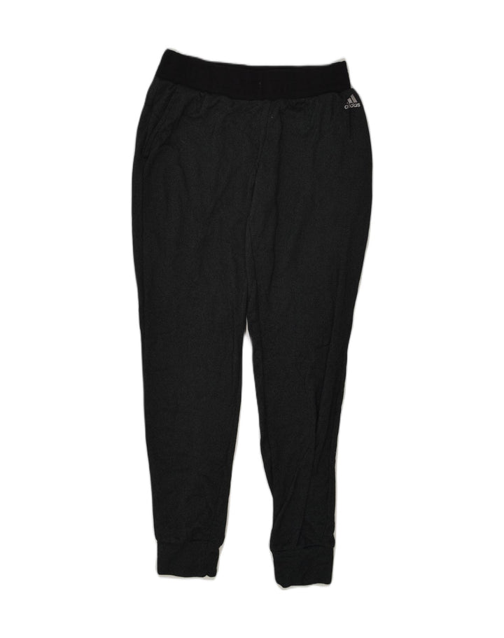 ADIDAS Womens Tracksuit Trousers Joggers UK 10 Small Black Polyester | Vintage Adidas | Thrift | Second-Hand Adidas | Used Clothing | Messina Hembry 