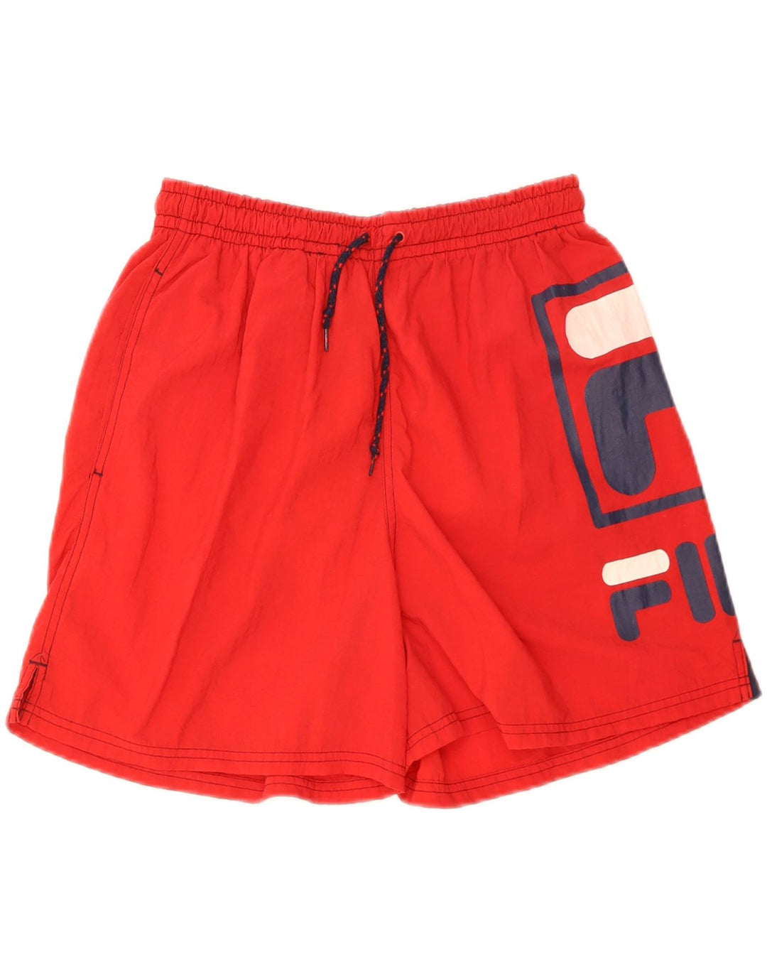 Fila Мужские спортивные шорты с рисунком, нейлон среднего красного цвета