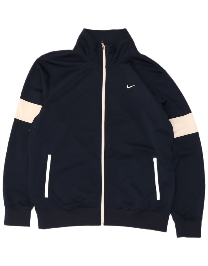 Мужская спортивная куртка стандартного кроя Nike, большая темно-синяя цветная блокировка