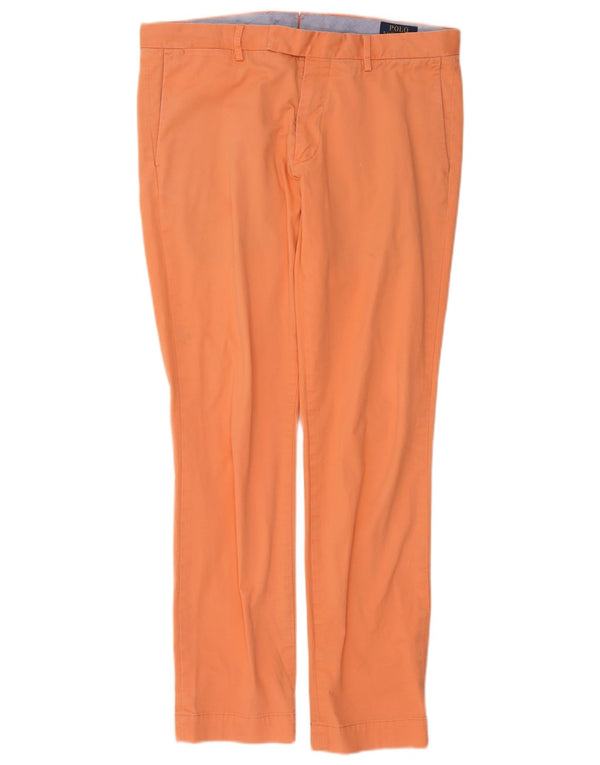Мужские брюки узкого кроя Polo Ralph Lauren W33 L32, оранжевый хлопок