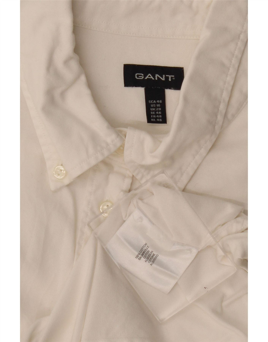 Женская рубашка Gant UK 20 2XL, белый хлопок