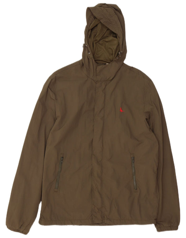 Мужская дождевик с капюшоном JACK WILLS UK 40, большой нейлон цвета хаки