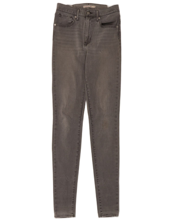 Женские суперскинни Levi's Mile High W27 L34 Серые хлопковые