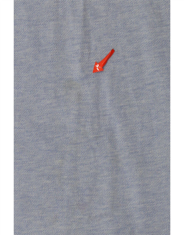 Мужская рубашка поло Adidas среднего синего цвета