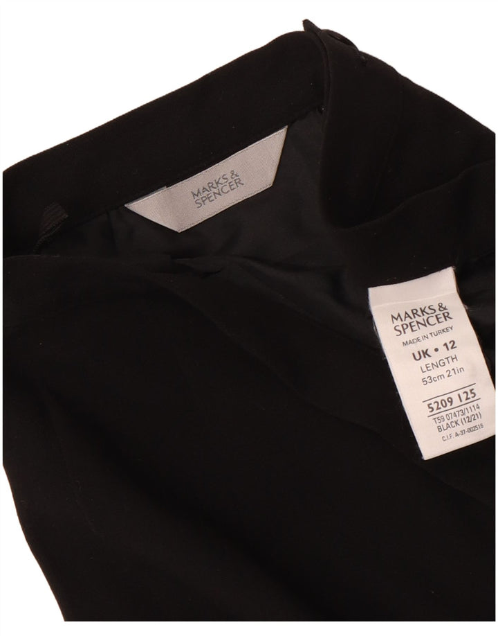 Женская юбка-карандаш Marks & Spencer UK 12, средний W28, черный полиэстер