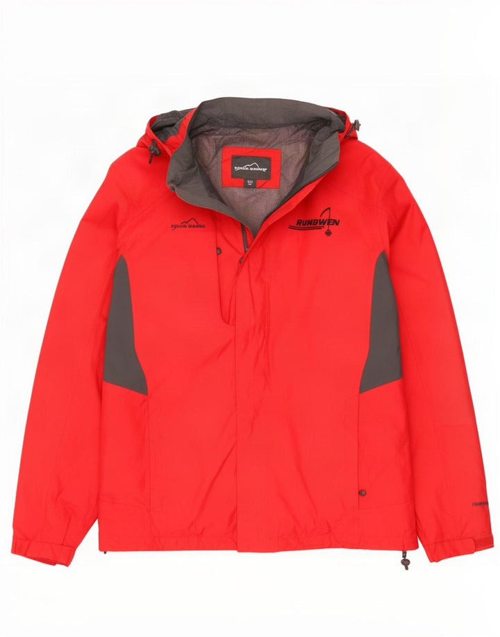 Мужская ветровка Eddie Bauer 2XL, красный полиэстер с цветными блоками