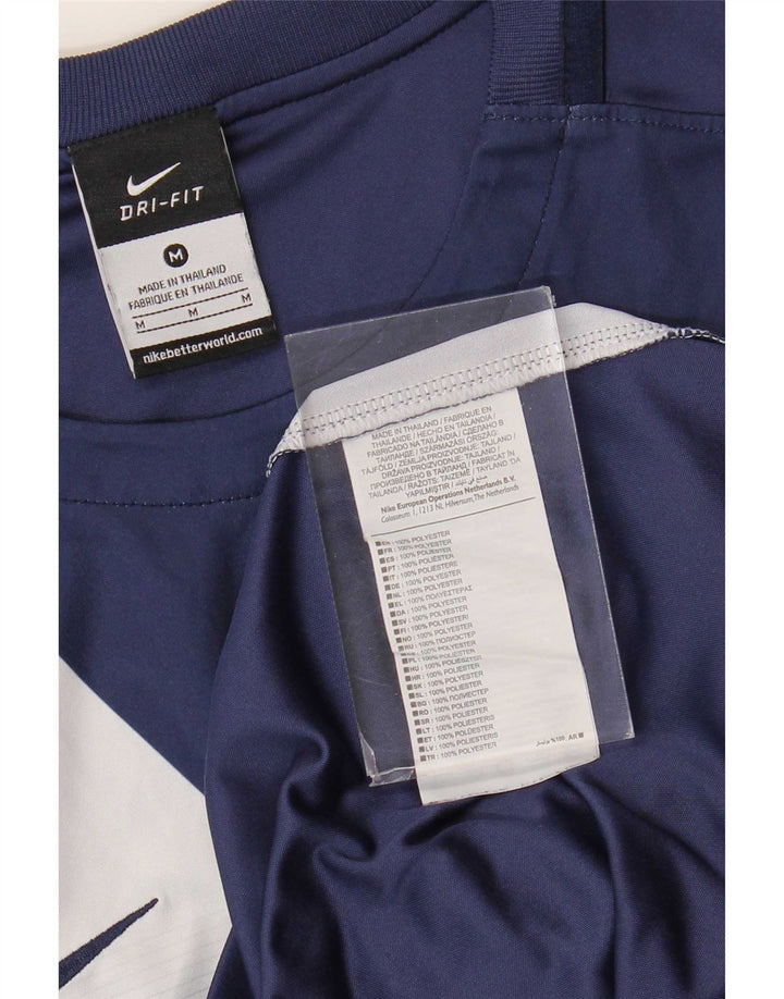 Мужская футболка Nike Dri Fit с графикой, средний темно-синий цветной блок