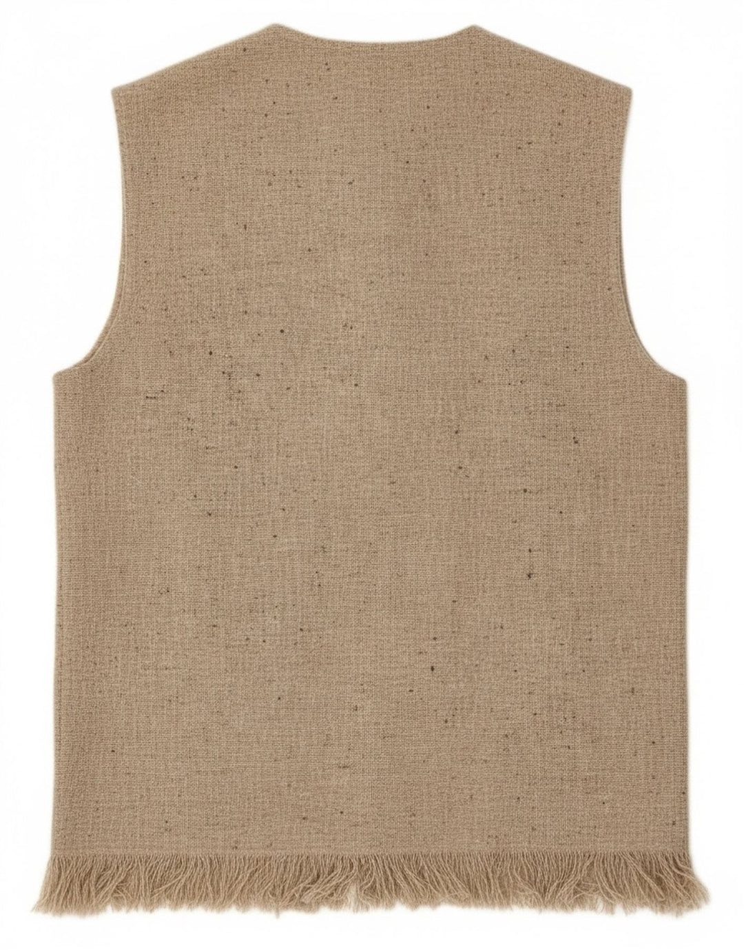 Винтажный женский кардиган без рукавов, Великобритания, 14, средний серый, шерстяной в крапинку