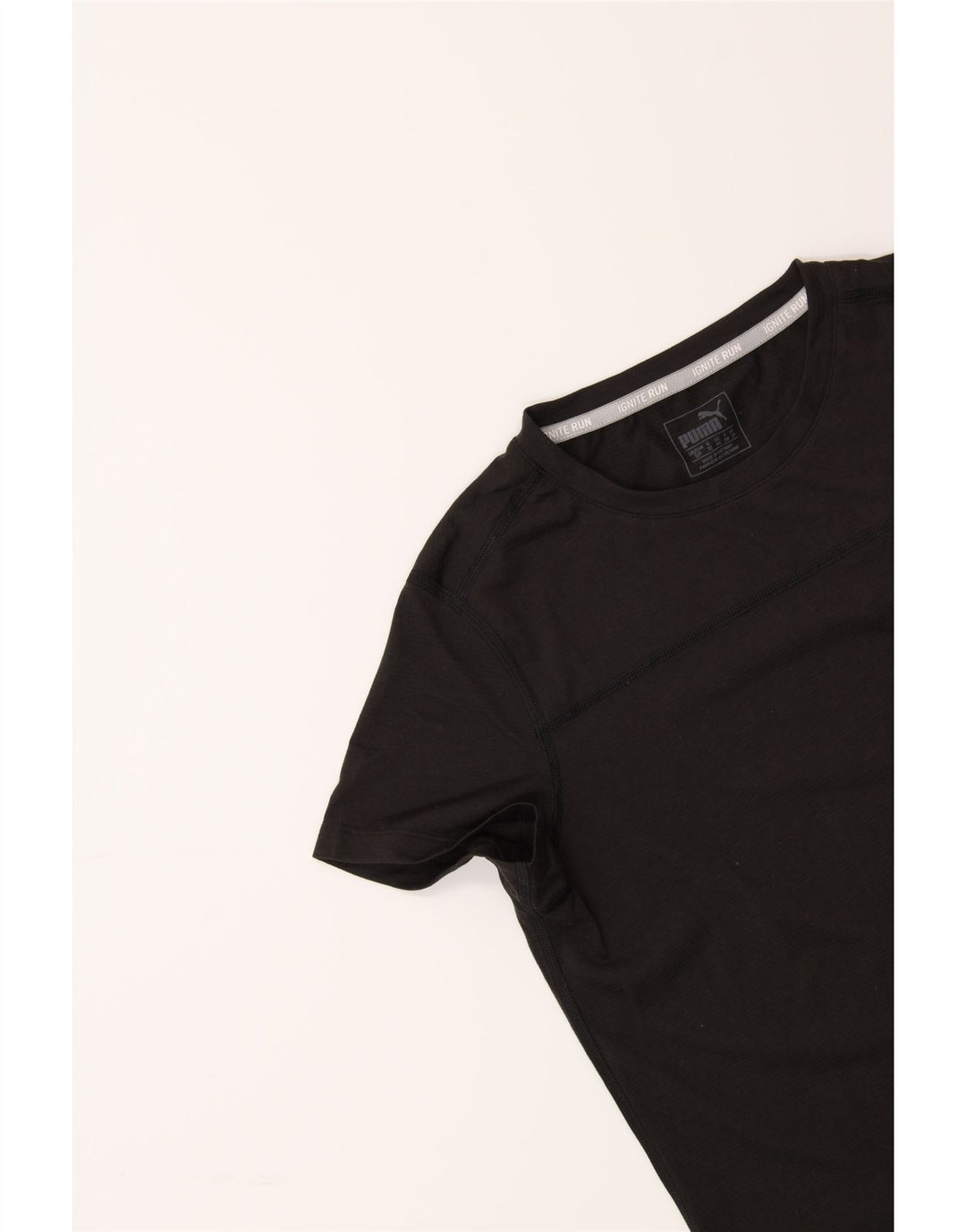 PUMA Womens T-Shirt Top UK 10 Small  Black Vintage Puma and Second-Hand Puma from Messina Hembry 
