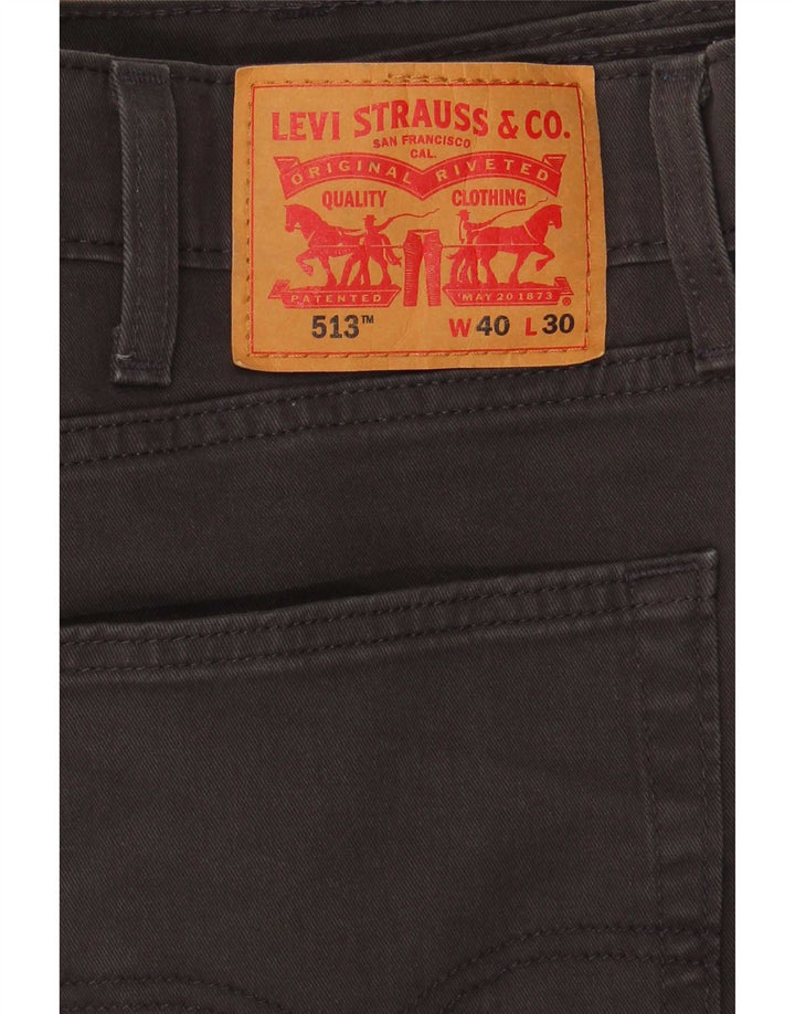 Мужские укороченные прямые джинсы Levi's 513 W40 L25 серые