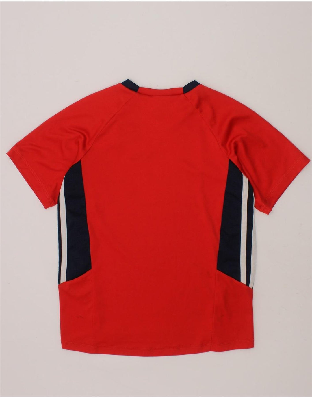 ADIDAS Boys Graphic T-Shirt Top 6-7 Years Red Colourblock Polyester Vintage Adidas and Second-Hand Adidas from Messina Hembry 