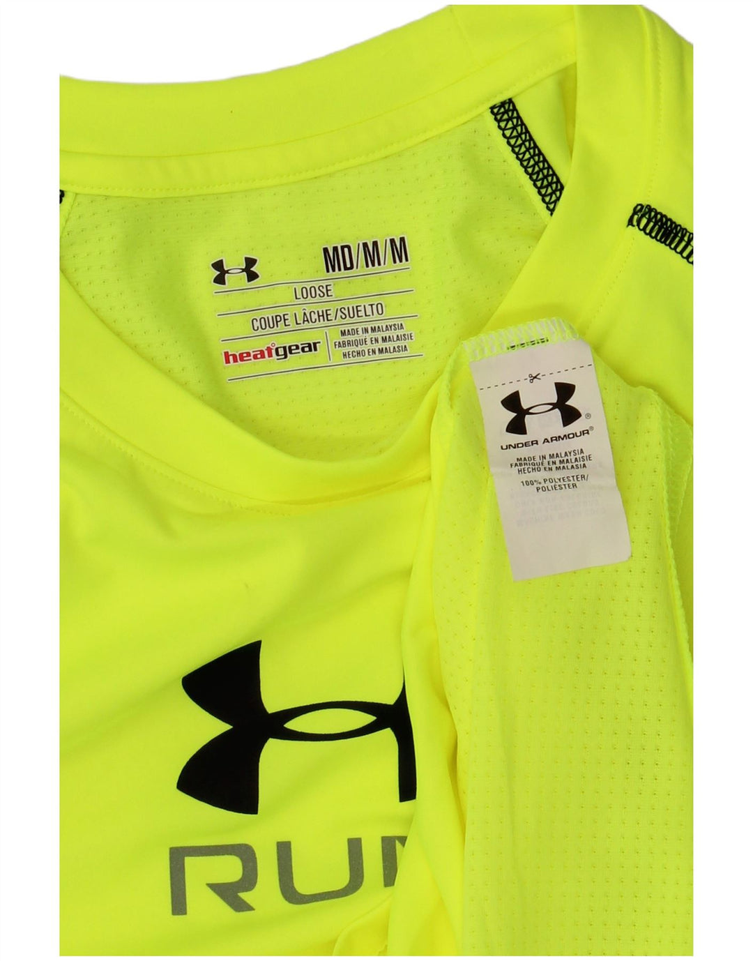 Мужская футболка с рисунком Under Armour Heat Gear, верх, средний зеленый полиэстер