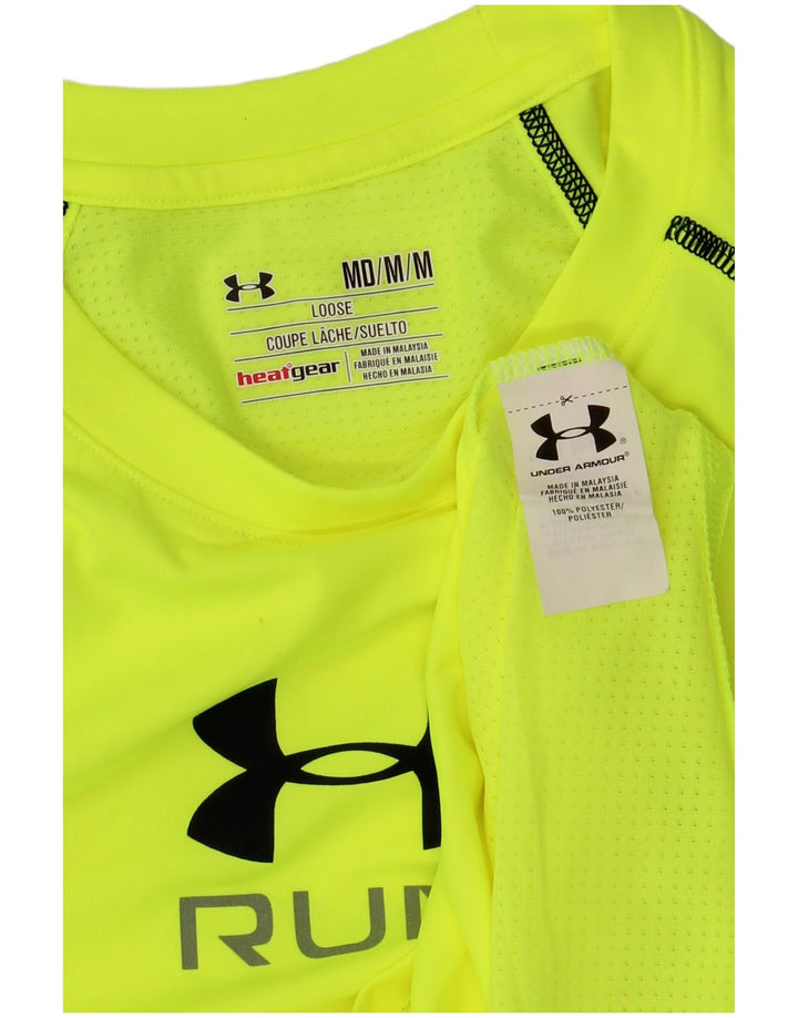 Мужская футболка с рисунком Under Armour Heat Gear, верх, средний зеленый полиэстер