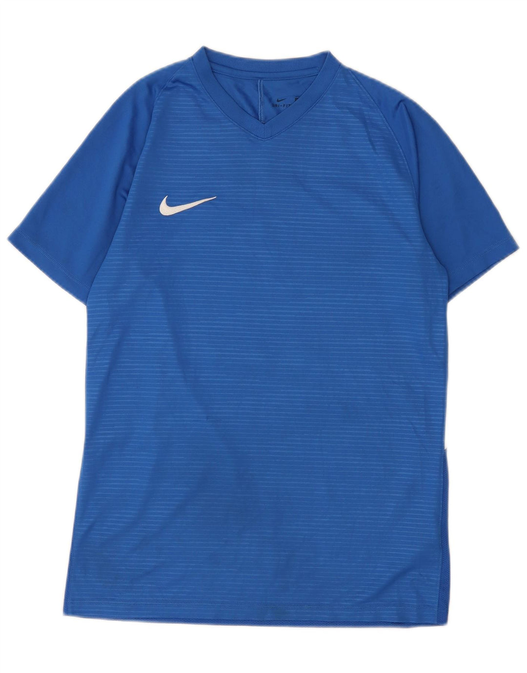 Мужская футболка Nike Dri Fit с графикой, верх, средний синий полиэстер в тонкую полоску