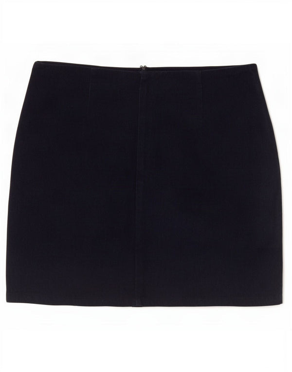 Женская мини-джинсовая юбка Topshop UK 10, маленькая W28, темно-синяя, хлопок