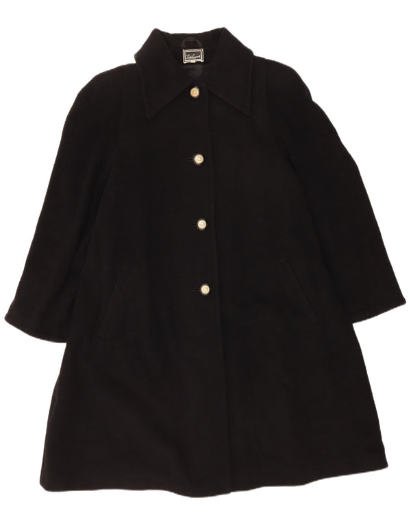 Женское пальто Luisa Spagnoli UK 14, средний черный из натуральной шерсти