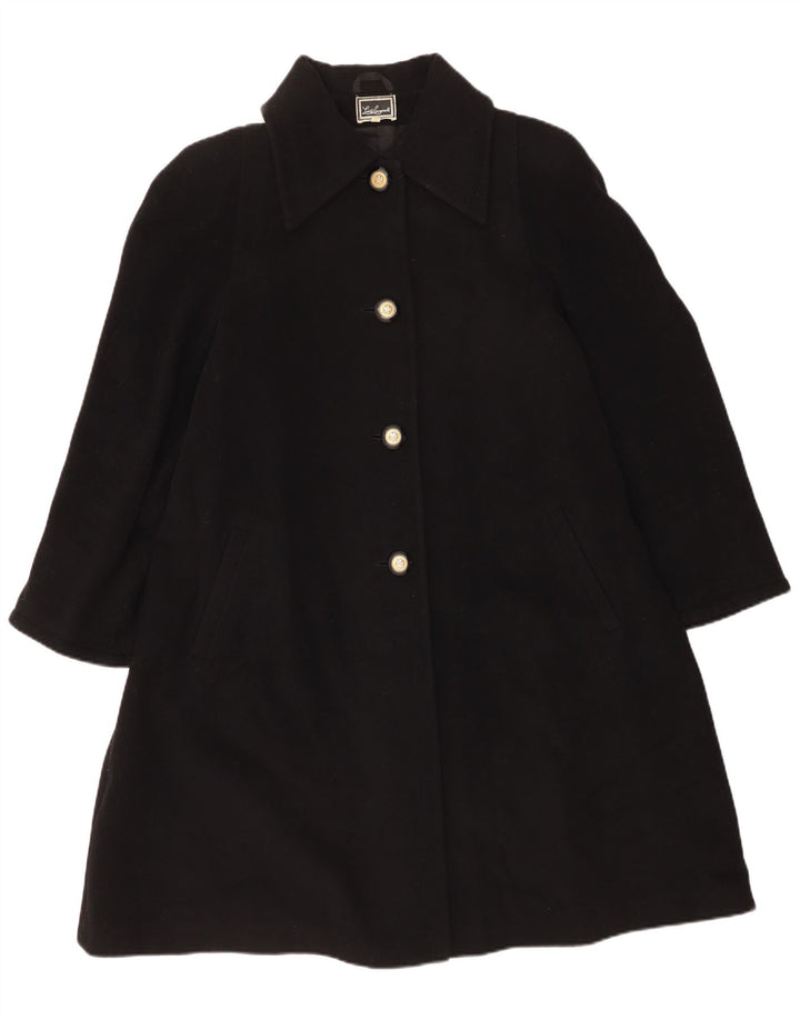 Женское пальто Luisa Spagnoli UK 14, средний черный из натуральной шерсти