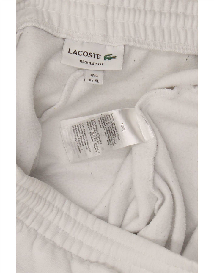 Мужские спортивные шорты Lacoste стандартного кроя, размер 6 XL, белый хлопок