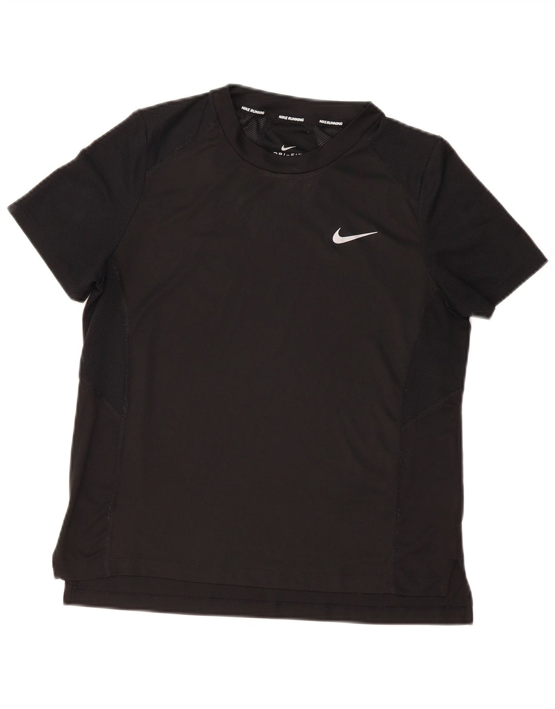 Женская футболка Nike Dri Fit Top UK 14, средний черный, полиэстер, спортивная