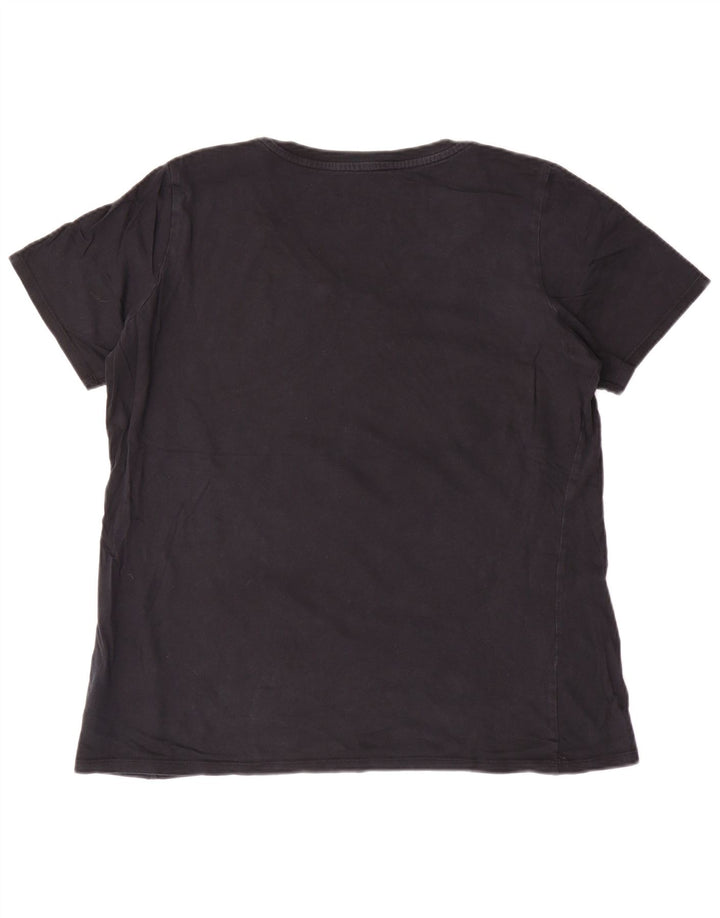 Женская футболка спортивного кроя Nike Top UK 18 XL, черный хлопок