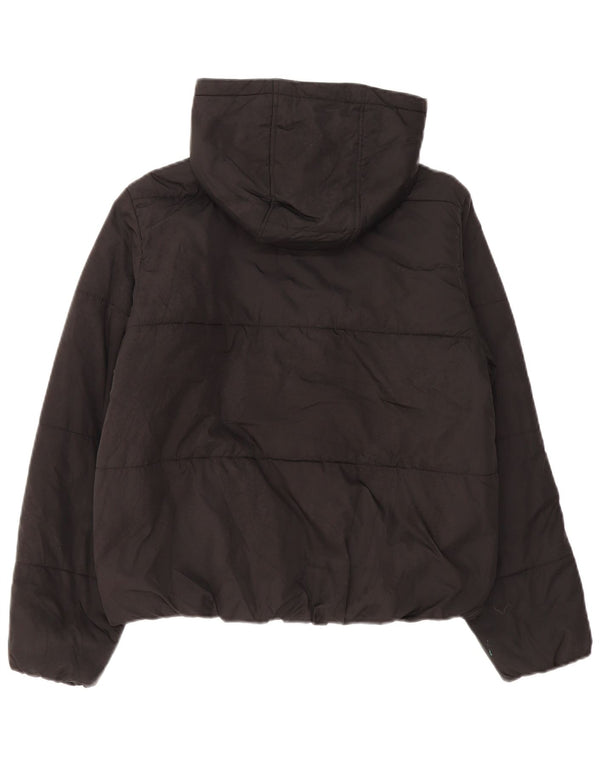 Женская утепленная куртка с капюшоном Marks & Spencer UK 12, средний черный полиэстер