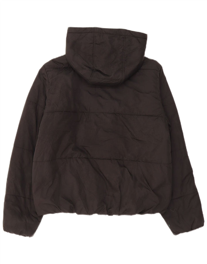 Женская утепленная куртка с капюшоном Marks & Spencer UK 12, средний черный полиэстер