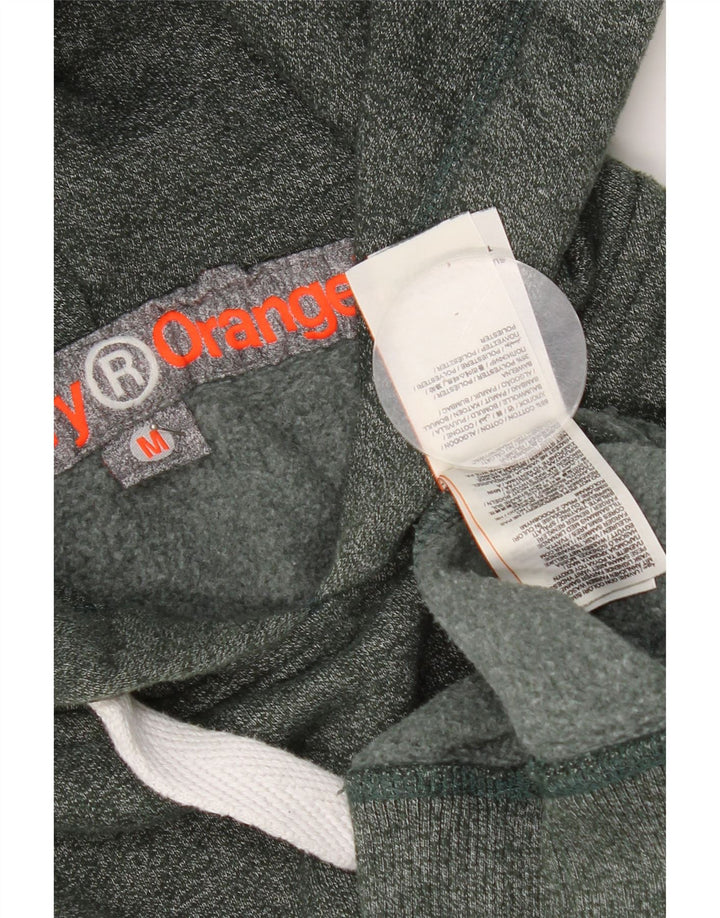 Мужской джемпер с капюшоном Superdry среднего зеленого цвета в крапинку, хлопок
